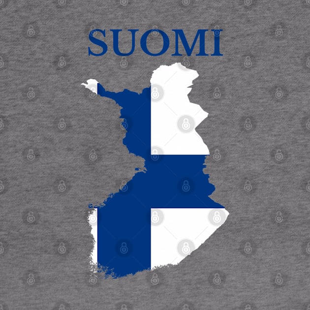 Finland, Suomi Map Flag by maro_00